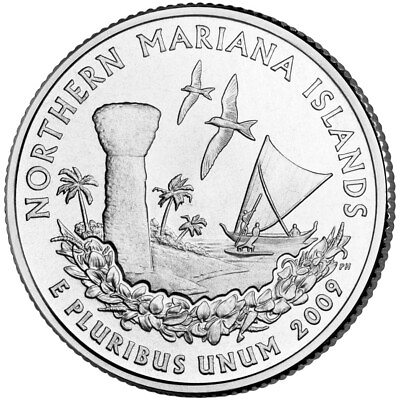 #ad 2009 D Northern Mariana Islands. U.S Territory Uncirculated from US Mint roll $2.59