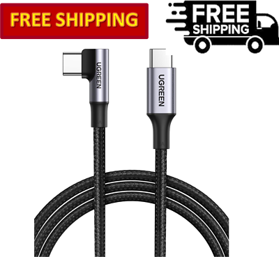 #ad UGREEN 100W USB C to 90 Degree USB C Fast Charging Cable All USB C Phone Devices $22.99