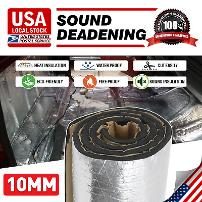 #ad 16sqft Car Heat Sound Proofing Carpet Mat Floor Trunk Noise Insulation Deadener $28.39