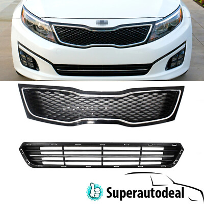 #ad 2pcs Set of Front Upper amp; Lower Bumper Grille Grill For 2014 2015 Kia Optima $68.99
