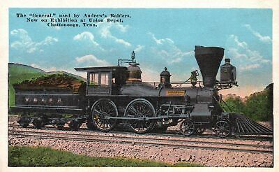 #ad Vintage Postcard 1920#x27;s Train General used Andrew#x27;s Raiders Union Depot Chat. TN $8.99