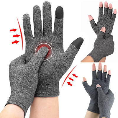 #ad Copper Arthritis Compression Gloves Hand Support Joint Pain Relief Full Finger‹ $3.70