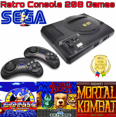 #ad #ad Sega Genesis Retro Console Console 208 Games Included Retro Console 16 Bit Games $49.99
