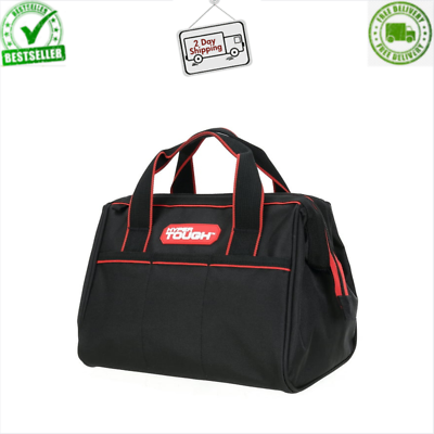 #ad Hyper Tough 12 Inch Polyester Tool Bag with Full Length Zipper and Double Strap $8.99