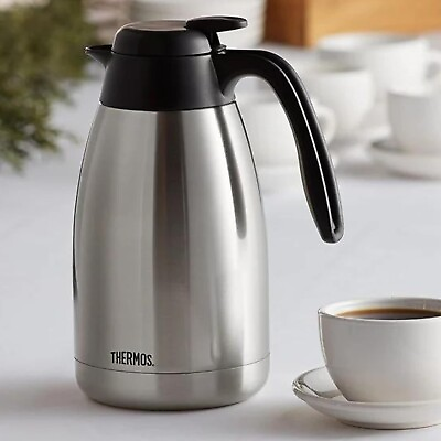 #ad 50 Oz Insulated Thermal Coffee Carafe Stainless Steel NEW THE BOX THERMOS $28.50