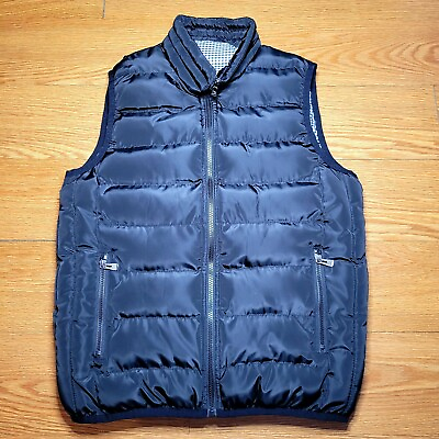 #ad Mens Puffer Vest Black Size Large $16.99