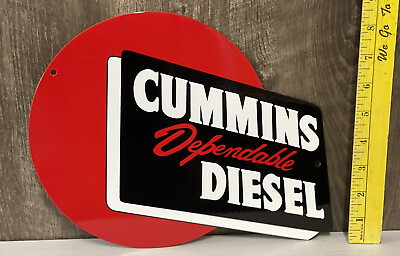 #ad Cummins Diesel Metal Sign Dodge Truck Engine Red Ball Logo Garage Gas Oil Turbo $59.99