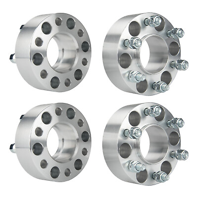 #ad 50MM Wheel Spacer Adapters 6x5’’fits Chevrolet Trailblazer GMC Silver 78.1MM 4pc $89.77