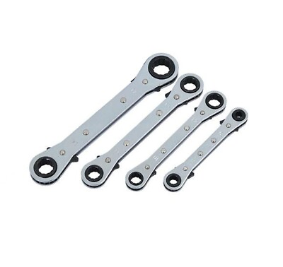 #ad HD 4 Piece Ring Ratchet Wrench Set Sizes 6 x 8 10 x 12 11 x 13 14 x 17mm GBP 5.99