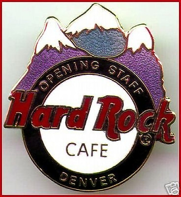#ad Hard Rock Cafe DENVER 1998 OPENING STAFF OS PIN Mountains Over HRC Logo #2274 $49.99