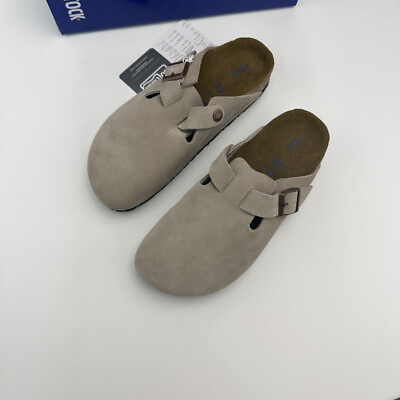 #ad Birkenstock Boston Taupe Suede Clogs with Box Women’s Medium Size 3839404142 $103.28