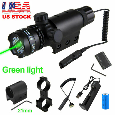 #ad Adjustable Green Beam Tactical Scope Laser Sight Dot Lazer For Rifle US $18.59