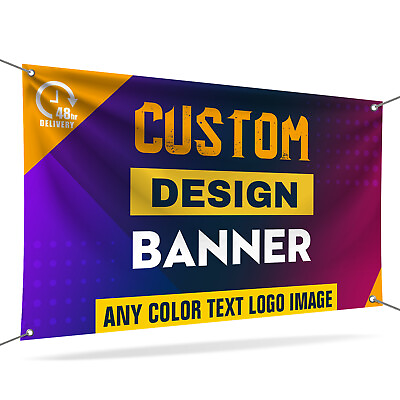 #ad Customized high quality vinyl banner multiple sizes free design any places $259.99