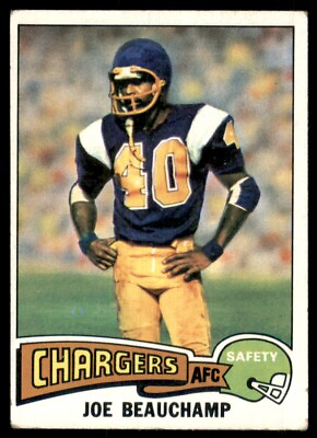 #ad 1975 Topps Joe Beauchamp San Diego Chargers #124 $1.00