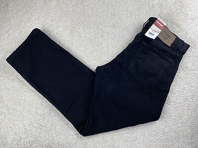 #ad Wrangler Thermal Jeans Men 30x 30 Blue Rugged Fleece Lined Insulation Black NEW $50.99