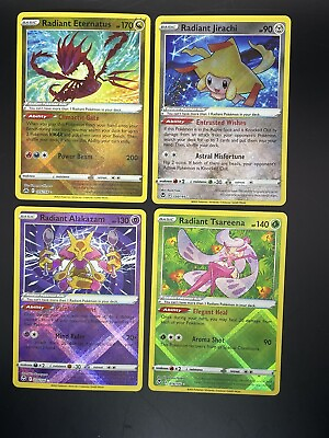 #ad Pokemon TCG Radiant Reverse Holo Lot No Duplicats NM M. 4 Cards Shown $5.50