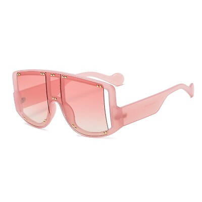 #ad Pink Sunglasses For Women New Style Retro Huge Square Frame Miami Fashing Hot $13.99