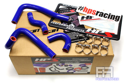 #ad HPS Reinforced Silicone Heater Hose Kit For Mazda 93 95 RX7 RX 7 FD3S Blue $130.15