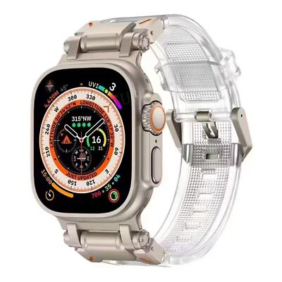 #ad #ad Titanium Metal Nylon Strap Band For Apple Watch Ultra 2 1 Series 9 8 7 6 5 4 SE $18.99