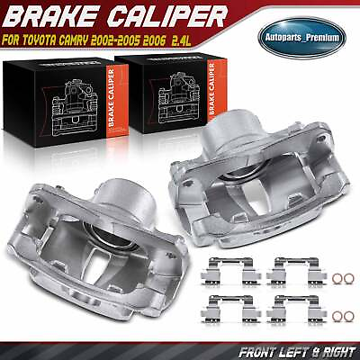 #ad 2x Brake Calipers with Bracket for Toyota Camry 2002 2006 2.4L Front Leftamp;Right $100.99