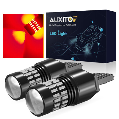 #ad AUXITO 7443 LED Strobe Flashing Blinking Brake Stop Tail Light Parking Bulb 48H $14.99