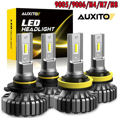 #ad AUXITO LED Headlight Bulbs H8 for F 150 2015 2022 6500K White 20000LM Fanless $28.49