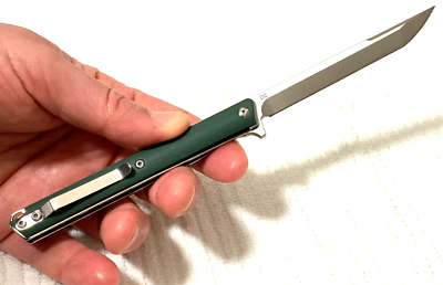 #ad #ad Folding Pocket Knife DC Blade G10 Handle Clip Flipper EDC Green $24.95