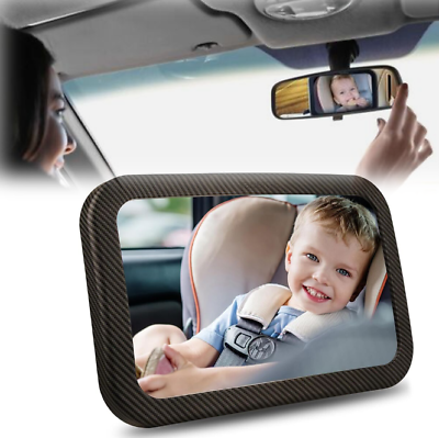 #ad Back Seat Baby Mirror Wide Crystal Clear View Rear Facing Car Seat Mirror $5.99