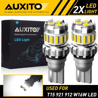 #ad AUXITO 921 912 LED Back Up Light Bulbs T15 Pure White Halogen Replacement EOA $9.11