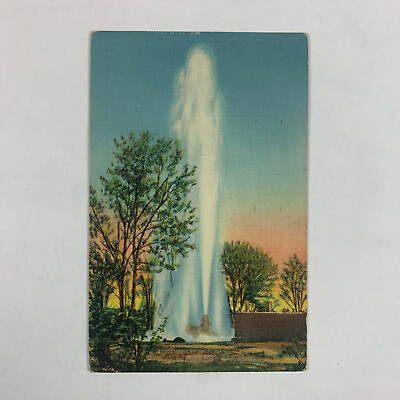 #ad Postcard New Mexico Roswell NM Artesian Well Oasis Ranch Linen 1955 Posted $1.00