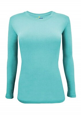 #ad Natural Uniforms Women#x27;s Long Sleeve Under scrub Stretch T Shirt Scrub Top $14.99