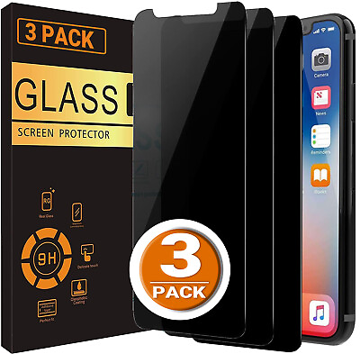 #ad 3 Pack For iPhone 15 14 13 12 11 Pro Max Privacy Tempered GLASS Screen Protector $3.95