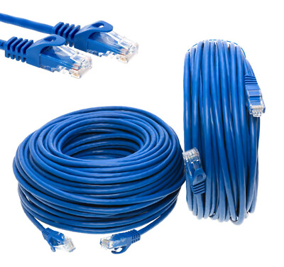 #ad CAT6e CAT6 Ethernet LAN Network RJ45 Patch Cable Blue 25FT 200FT Multipack LOT $393.49