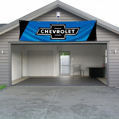 #ad Chevrolet Banner 2x8Ft Flag Chevy Car Truck Racing Show Garage Wall Workshop US $14.97