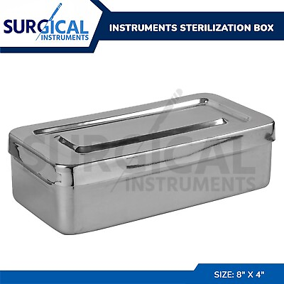 #ad Instruments Sterilization Box 8quot; x 4quot; Surgical Dental Sterilizing German Grade $12.99