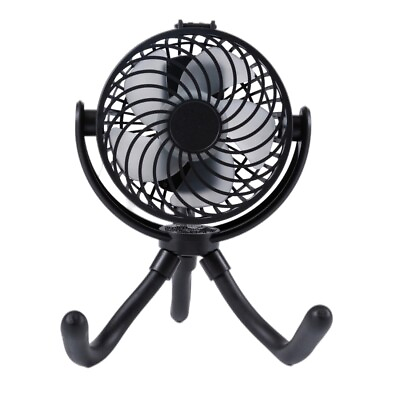 #ad New Portable Rechargeable Fan with Flexible Tripod for Stroller Car Seat Black $14.75