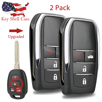 #ad Upgraded Flip Remote Car Key Shell Case Fob for Toyota Camry 2012 2017 HYQ12BDM $14.69