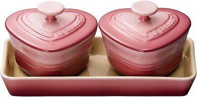 #ad Le Creuset Heat resistant container Petit Ramkan Damour Set Rose Quartz Heat r $58.95