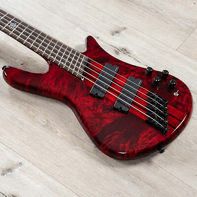 #ad Spector NS Dimension 5 Multi Scale 5 String Bass Wenge Fretboard Inferno Red $2199.99
