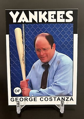 #ad 1986 Topps GEORGE COSTANZA Seinfeld HD Quality Baseball Card Custom Art $3.99
