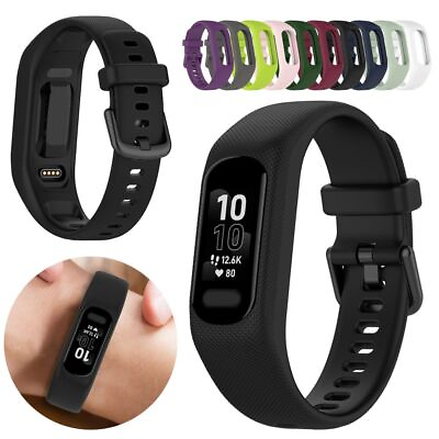 #ad Silicone Sports Straps Replacement Band For Garmin Vivosmart 5 Smart Bands $7.87