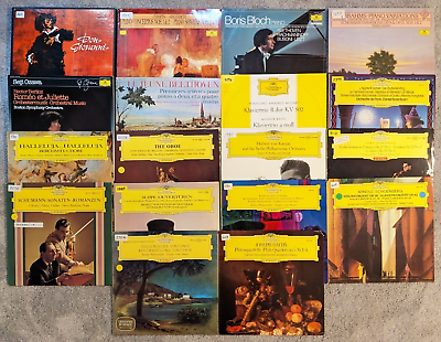 #ad Deutsche Grammophon Classical 18 Vinyl Record LP Lot Barenboim Vasary Karajan Bl $120.00