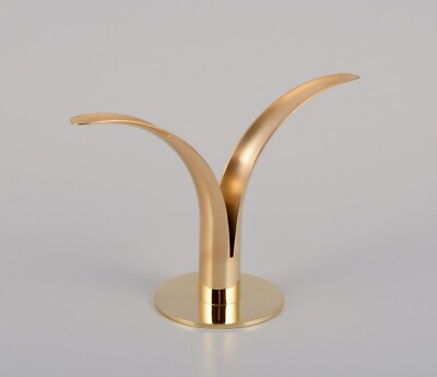 #ad quot;Liljanquot; candle holder in brass. Designed by Ivar Ålenius Björk $200.00