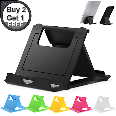 #ad Adjustable Phone Holder Stand Folding Foldable Thin Cradle for Samsung iPhone $2.75
