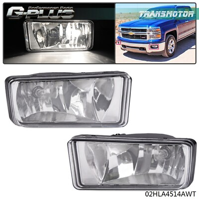 #ad ​Clear Bumper Fog Lights Pair Fit For 07 13 Chevy Silverado 1500 2500 3500 Tahoe $19.81