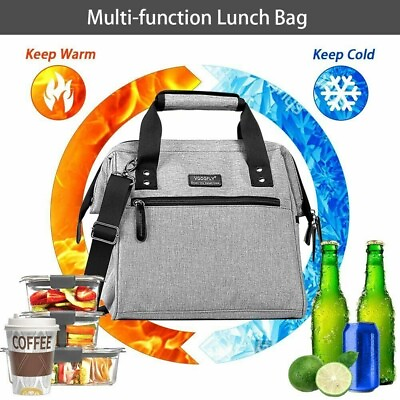 #ad Insulated Lunch Bag Kids Teens Adult Lunch Box for School Men Women Leakproof $10.49