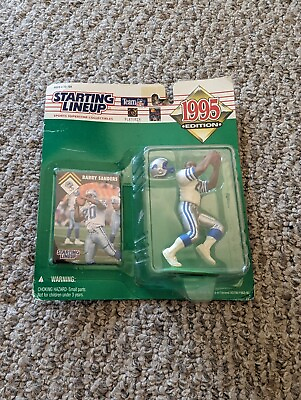 #ad 1995 Barry Sanders Kenner Starting Lineup NEW ON CARD w Case SL2 $19.99