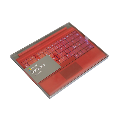 #ad Microsoft Surface 3 Type Cover QWERTY Keyboard US Nordic Layout Red $49.95