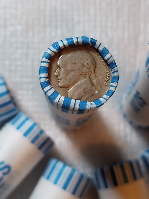 #ad 1 Roll Of Jefferson Nickles Unsearched Unopened Possible Errors..Nice Coins 40ct $8.99