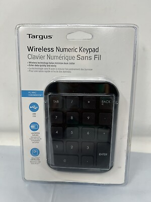 #ad Targus Wireless Number Keypad Numeric Portable Function Keypad $12.72
